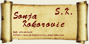 Sonja Kokorović vizit kartica